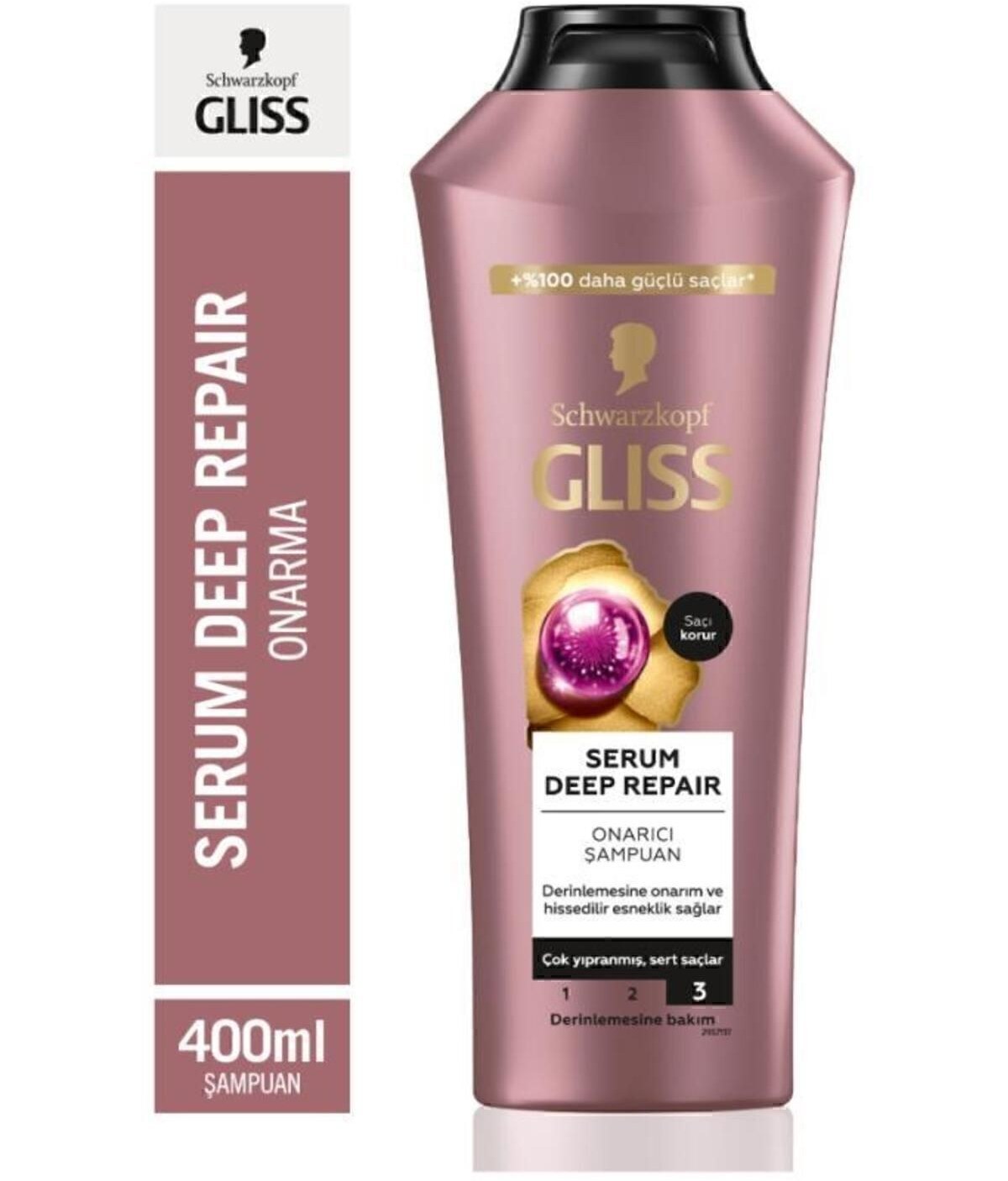 شامپو احیاکننده مو گلیس Gliss مدل Serum DEEP REPAIR حجم ۵۰۰ میل