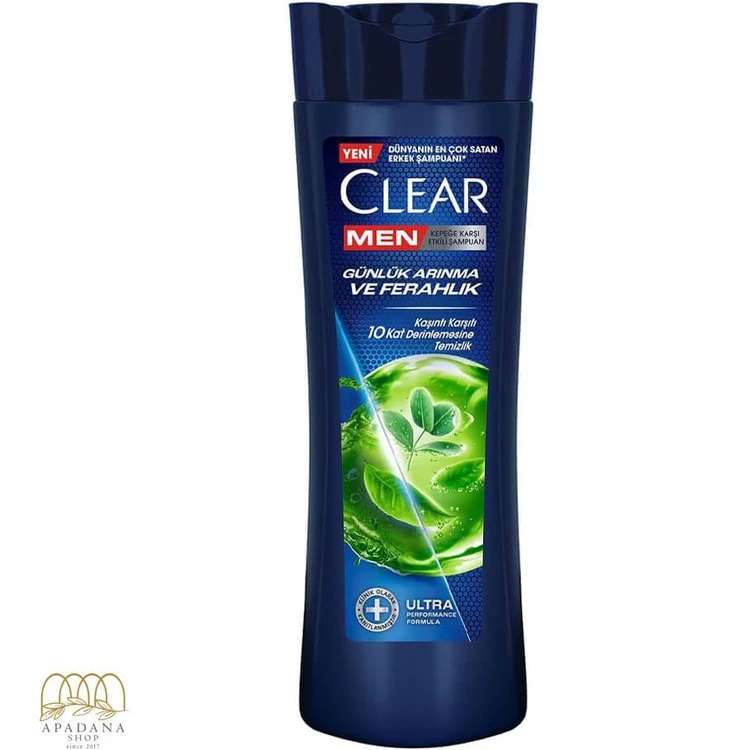 شامپو ضد شوره مردانه کلیر CLEAR حاوی عصاره اکالیپتوس و سدر حجم 350 میلی