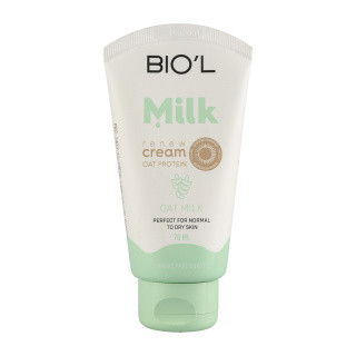 کرم مرطوب کننده دست و صورت بیول مدل Oat Milk حاوی پروتئین شیر و جو دوسر حجم 70 میلی لیتر