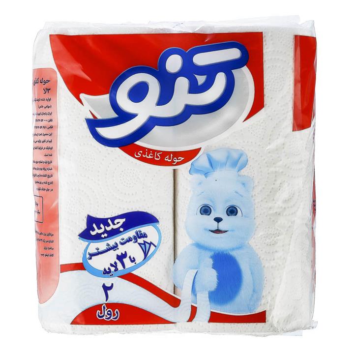 دستمال کاغذی حوله ای سه لایه 2 رول تنو