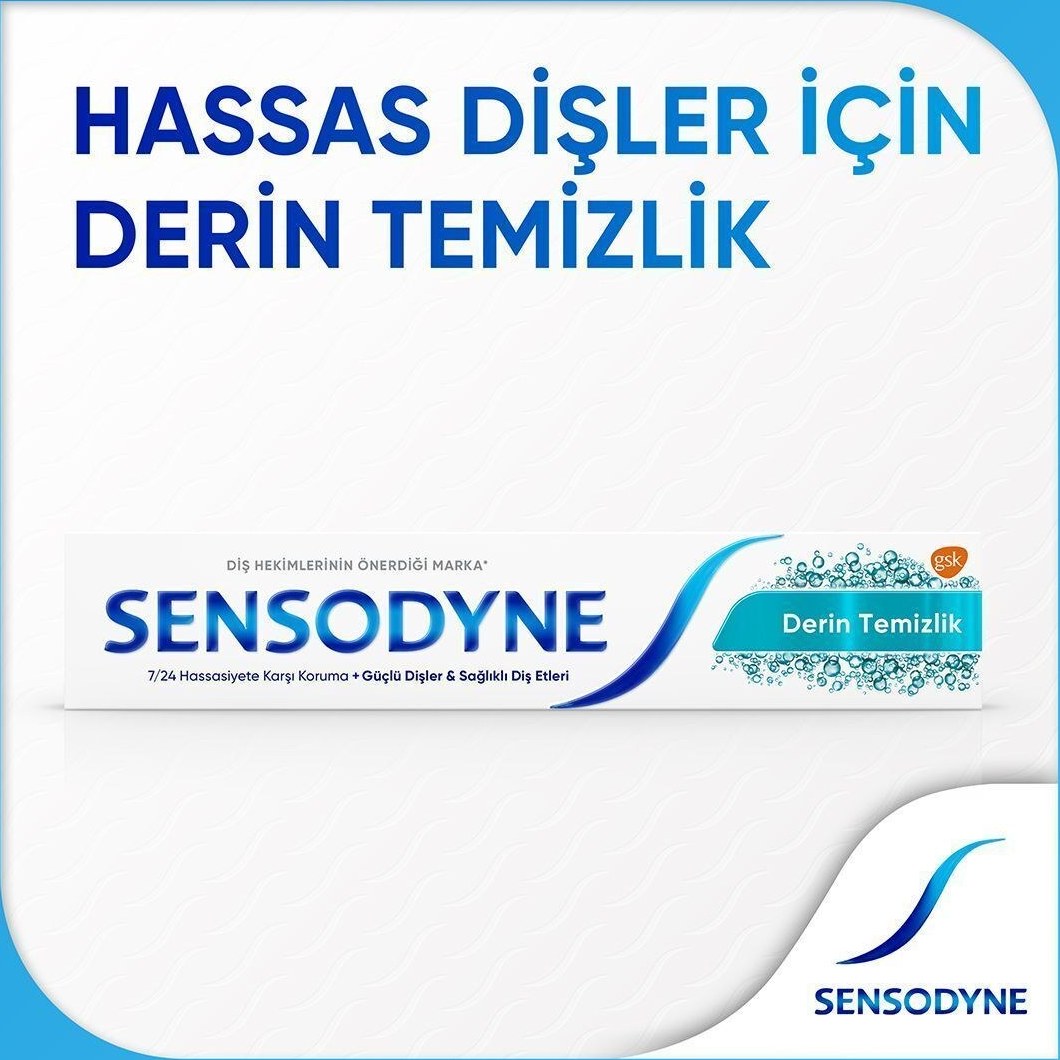 خمیر دندان ضد حساسیت سنسوداین مدل Derin Temizlik وزن 75 گرم
