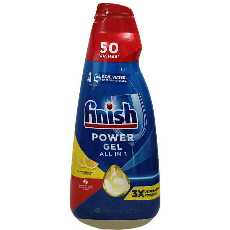 ژل ماشین ظرفشویی Finish فینیش مدل 3X limon وزن 940 گرم ایرانی