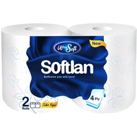 دستمال توالت سافتلن بسته ۲ عددی چهار لایه